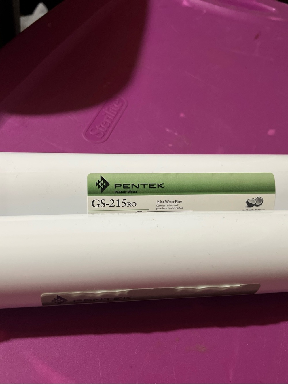 2 Pentair Pentek GS-215RO In-Line GAC Carbon Water Filter Replaces EV962715